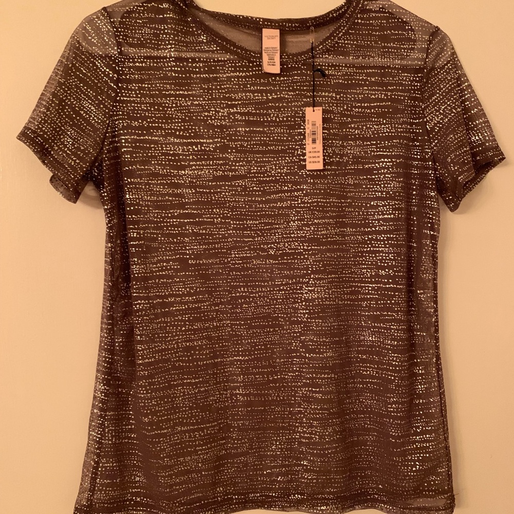 VS see-thru T-shirt.